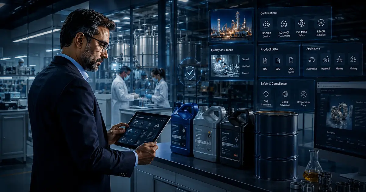 Export business decision-maker reviewing product information, global markets and buyer-readiness signals online